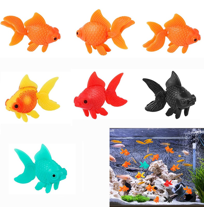 Aquarium Fish In Bowl - 7 parça yapay balık balık kase