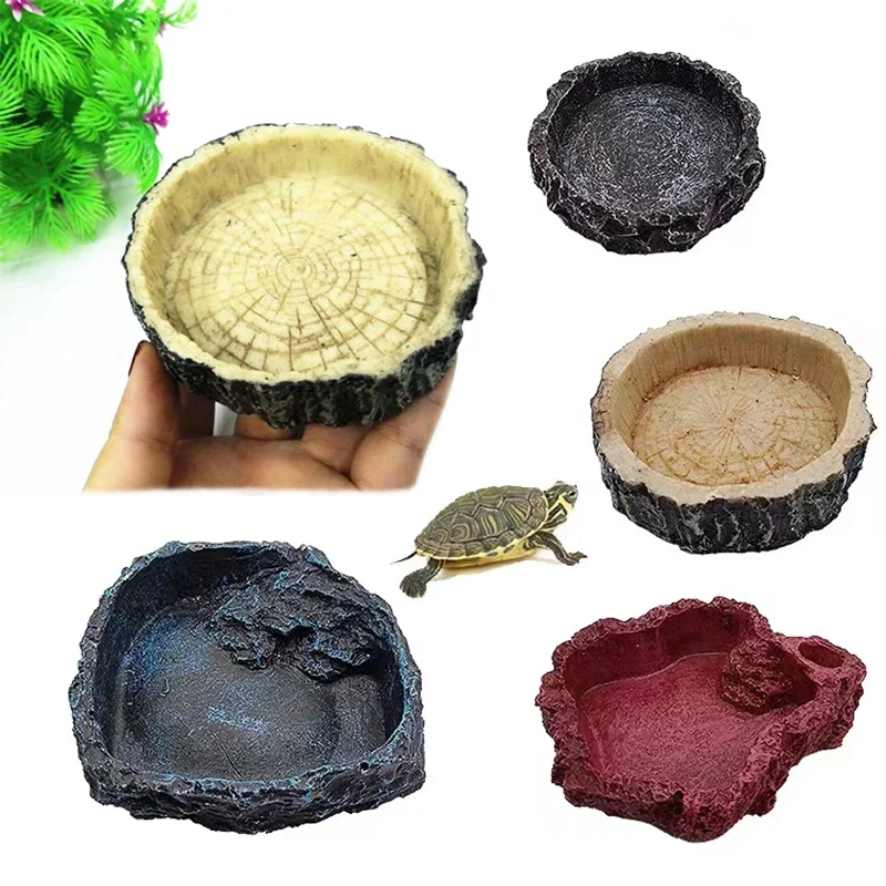 Aquarium Fish In Bowl - Pet Sürüngen Besleyici Kase Reçine Akvaryum