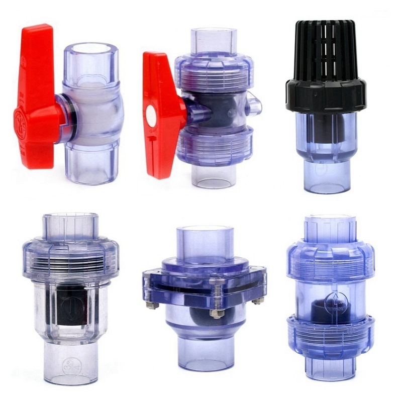 Aquarium Fish Ball - 20 ~ 63mm UPVC Şeffaf Çek