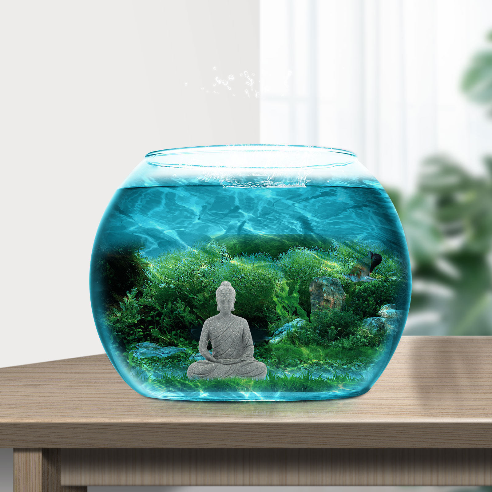Mini Buda Heykeli Reçine Akvar - Aquarium Fish In incelemesi ve fiyatı