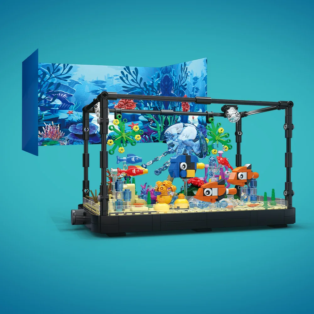 Işıklı Balık Tankı Yapım Blokl - Aquarium Fish House incelemesi ve fiyatı