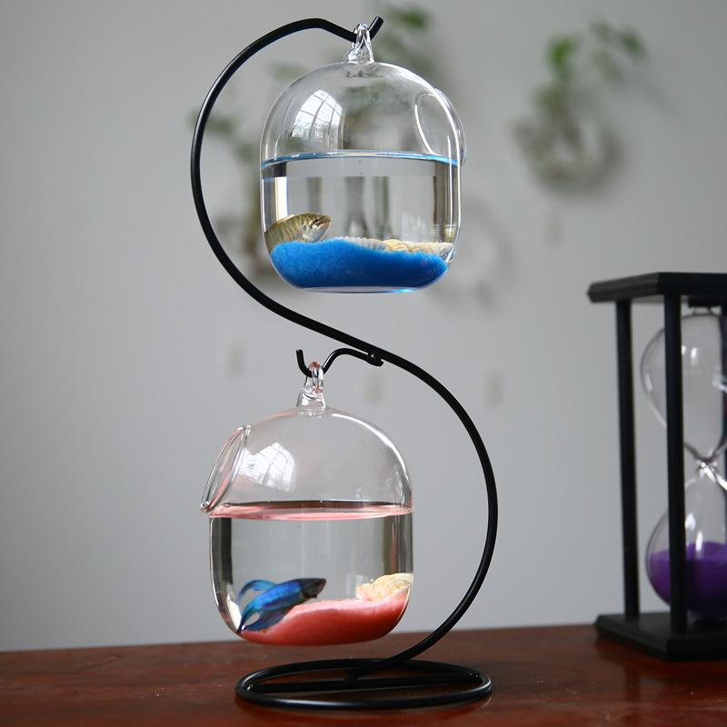 Yaratıcı çift katlı şeffaf ası - Aquarium Fish In Bowl incelemesi ve fiyatı