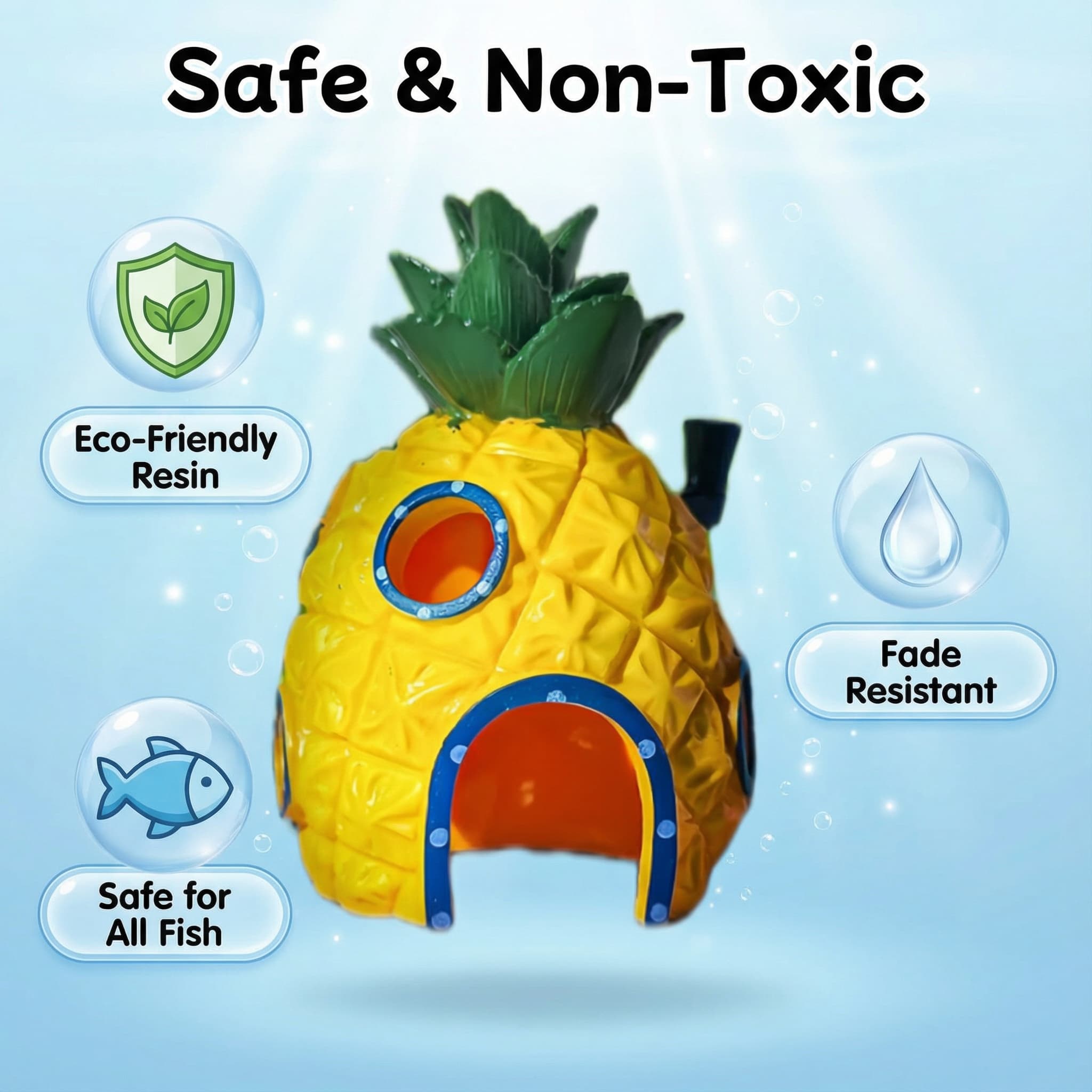 Ananas Evi Akvaryum Dekoru, Be - Aquarium Fish Hiding Places incelemesi ve fiyatı
