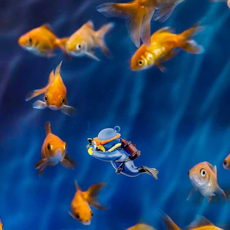 Sevimli Dalgıç Balık Tankı Süs - Aquarium Fish Ball incelemesi ve fiyatı